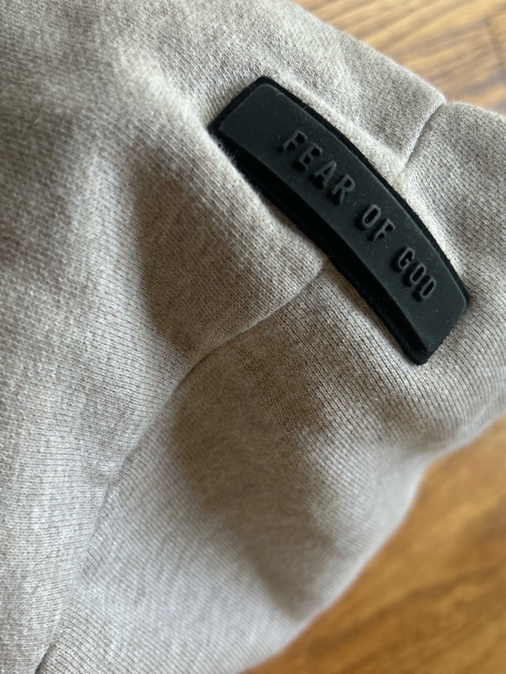 Essentials beige kids hoodie - Picture 6 of 9